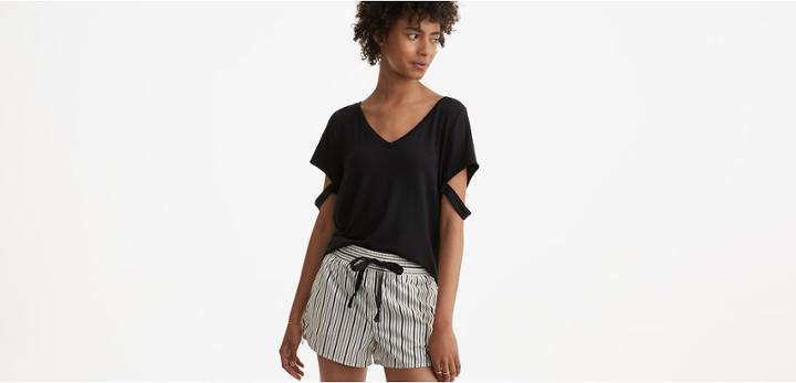 Lou & Grey Signaturesoft Cutout V-neck Tee