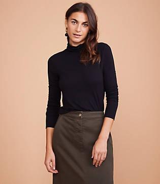 Lou & Grey Softened Jersey Turtleneck