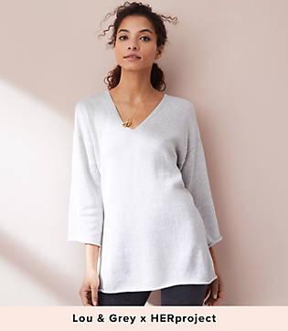 Lou & Grey Roll V-neck Tunic