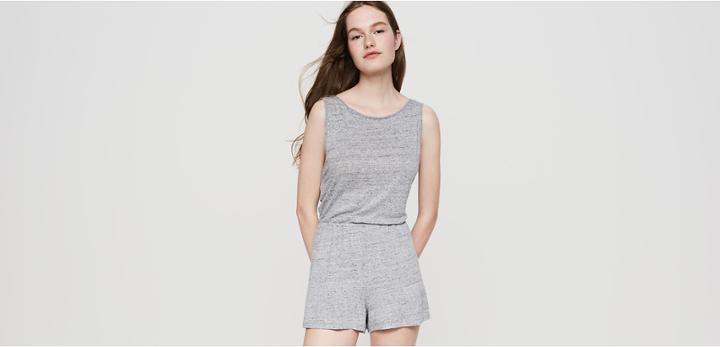 Lou & Grey Linen Jersey Twist Romper