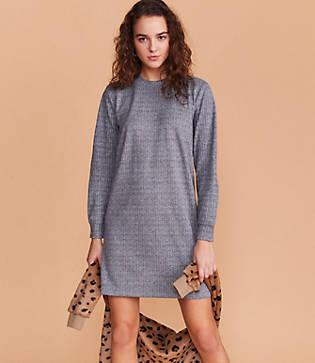 Lou & Grey Herringbone Ponte Sweatshirt Dress