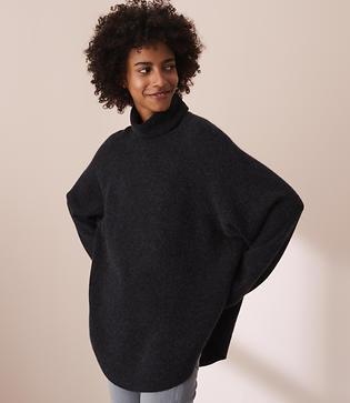 Lou & Grey Cashmere Poncho Tunic Sweater