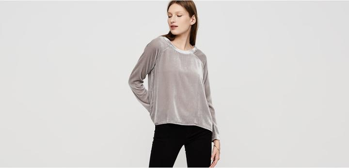Lou & Grey Velvet Sweatshirt