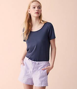 Lou & Grey Garment Dye Poplin Drawstring Shorts