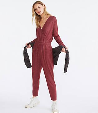 Lou & Grey Brushed Crossover Jumpsuit
