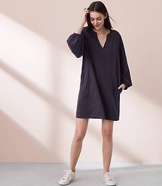 Lou & Grey Garment Dye Poet Pop On Shirtdress