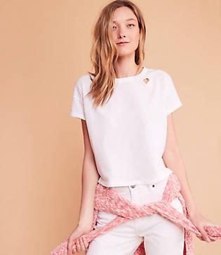 Lou & Grey Softserve Heart Cutout Tee