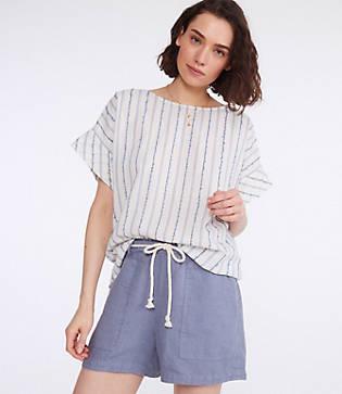 Lou & Grey Linen Rope Tie Shorts