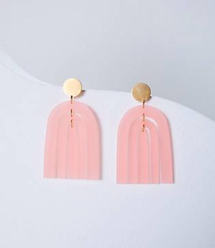 Lou & Grey Happy In Finland Frosted Pink Rainbow Earrings