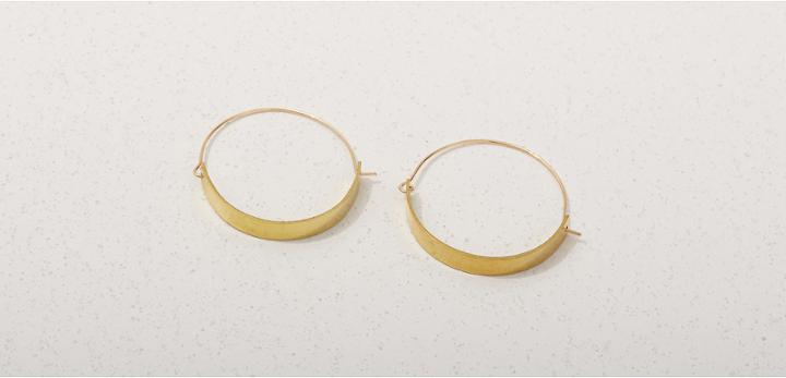 Lou & Grey Sarah Safavi Round Modo Hoop Earrings