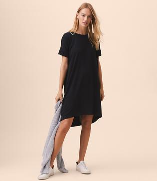 Lou & Grey Fluid French Terry Tee Dress