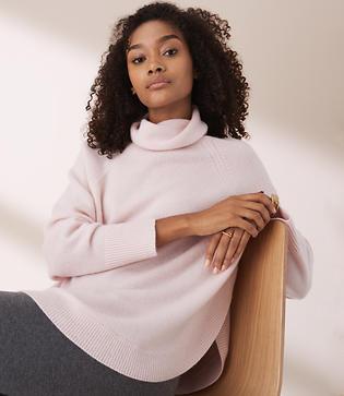 Lou & Grey Cashmere Poncho Sweater
