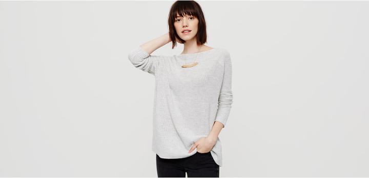 Lou & Grey Hi-side Poncho Sweater