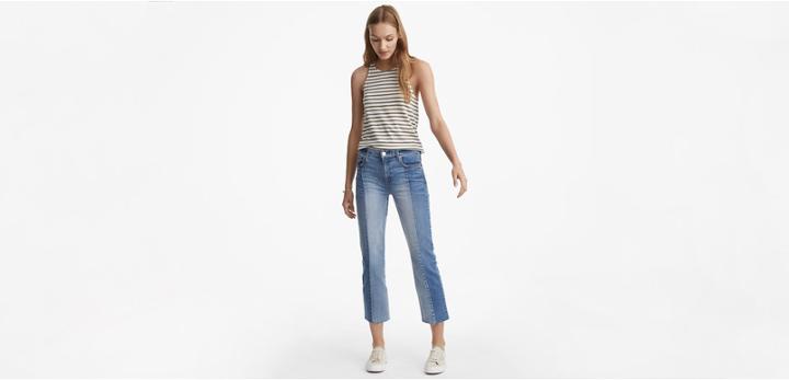 Lou & Grey Seamed Crop Jeans