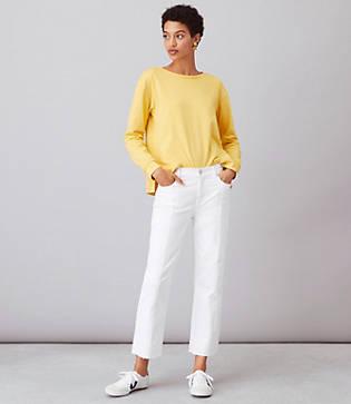 Lou & Grey Seamed Straight Crop Jeans