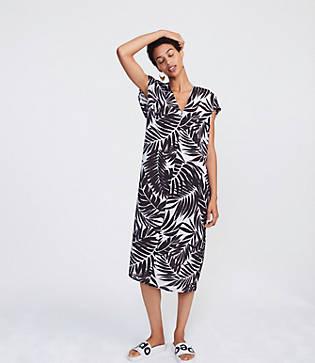 Lou & Grey Palm Double V Dress