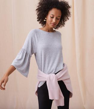 Lou & Grey Brushknit Bell Sleeve Tee