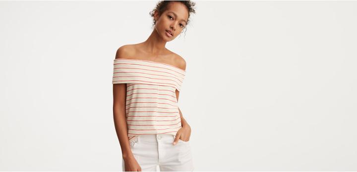 Lou & Grey Striped Off The Shoulder Top