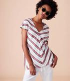 Lou & Grey Striped Double V Top