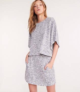 Lou & Grey Tweedweave Poncho Top