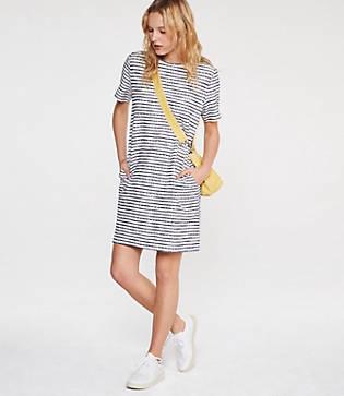 Lou & Grey Etchstripe Tee Dress