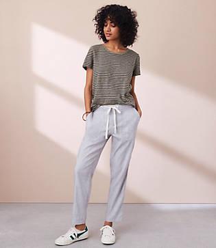 Lou & Grey Crosshatch Softstretch Linen Pants