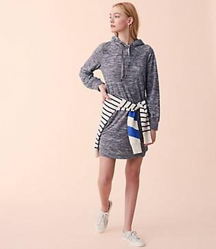 Lou & Grey Marled Pocket Hoodie Dress