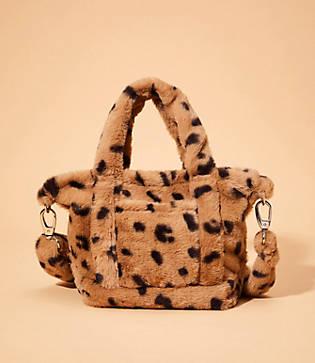 Lou & Grey Leopard Print Faux Fur 6-hour Bag