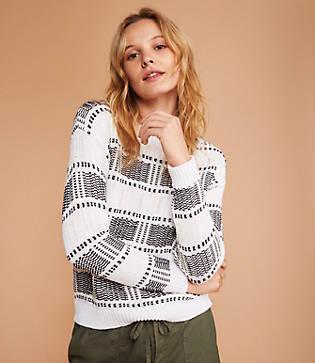 Lou & Grey Plaidstitch Sweater