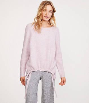 Lou & Grey Tie Ribbed Sweater