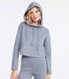 Lou & Grey Herringbone Ponte Cropped Hoodie