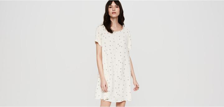 Lou & Grey Ali Golden Cream Dot T-shirt Dress