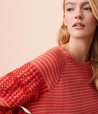Lou & Grey Ruffle Sleeve Sweatshirt