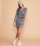 Lou & Grey Houndstooth Ponte Cardigan Dress