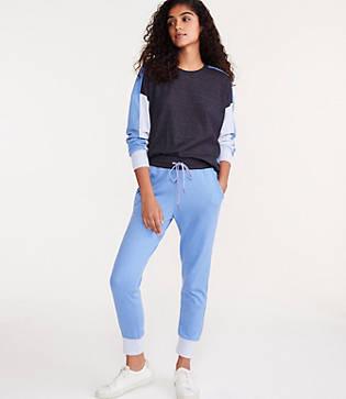 Lou & Grey Sundry Colorblock Tapered Sweatpants