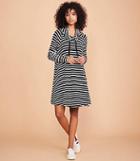 Lou & Grey Striped Signaturesoft Drawstring Cowl Dress