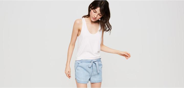Lou & Grey Chambray Shorts