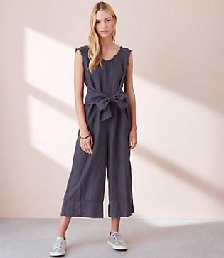 Lou & Grey Garment Dye Tie Jumpsuit