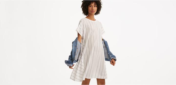 Lou & Grey Striped Softserve Cotton Tee Dress