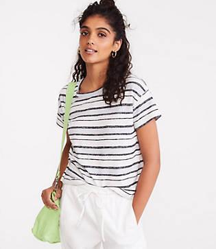 Lou & Grey Mixstripe Slub Jersey Tee