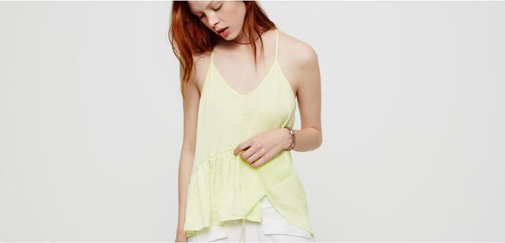 Lou & Grey Luster Peplum Cami