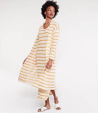 Lou & Grey Crochet Striped Duster