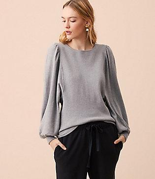 Lou & Grey Peachskin Blouson Sweater