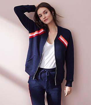 Lou & Grey Sundry Rib Track Jacket