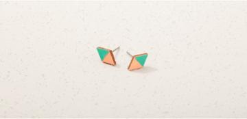 Lou & Grey We See Stars Colorblock Diamond Leather Stud Earrings