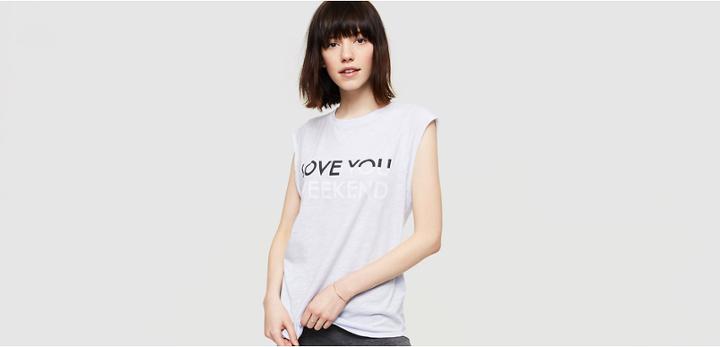Lou & Grey Love You Weekend Airy Cotton Tee