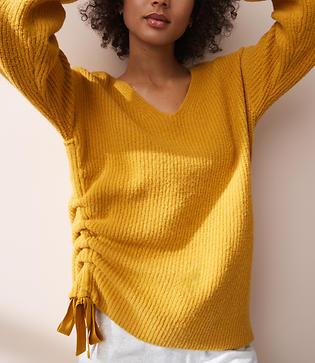 Lou & Grey Ribbed Tie Sweater