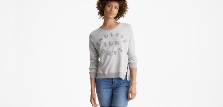 Lou & Grey Sundry Endless Sundays Zipper Sweatshirt