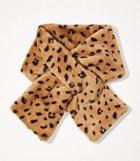 Lou & Grey Leopard Print Faux Fur Scarf