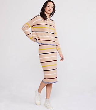 Lou & Grey Brightstripe Drawstring Neck Sweater